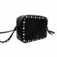 Valentino Garavani Black Camera Shoulder Bag with Studs and Turquoise Crossbody Bag (Product Code: 7-12-128)