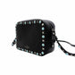 Valentino Garavani Black Camera Shoulder Bag with Studs and Turquoise Crossbody Bag (Product Code: 7-12-128)
