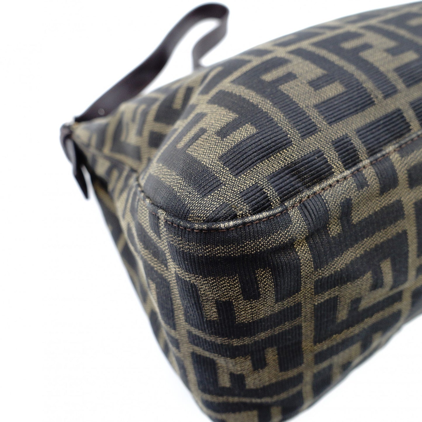 FENDI Zucca Mamma Bucket Zucca Handbag Brown × Black Shoulder Vintage 7-12-074