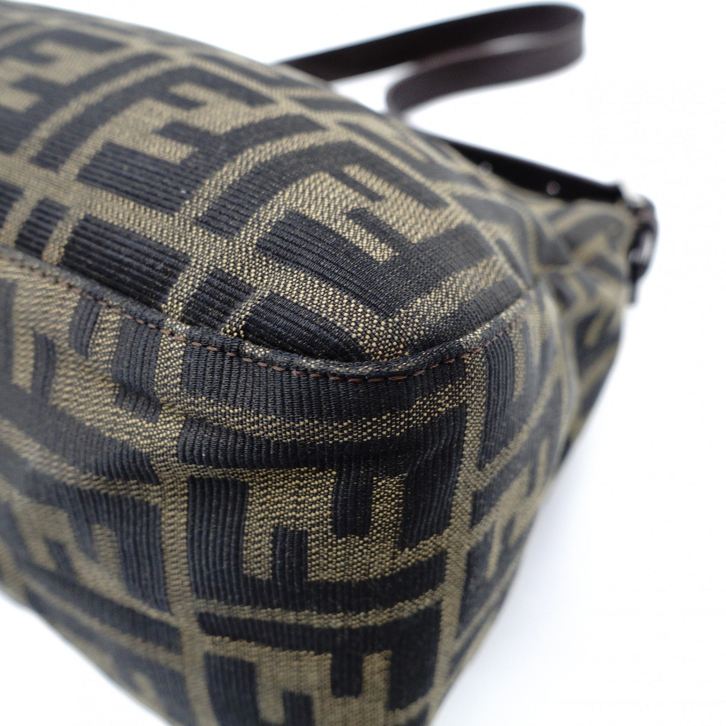 FENDI Zucca Mamma Bucket Zucca Handbag Brown × Black Shoulder Vintage 7-12-074