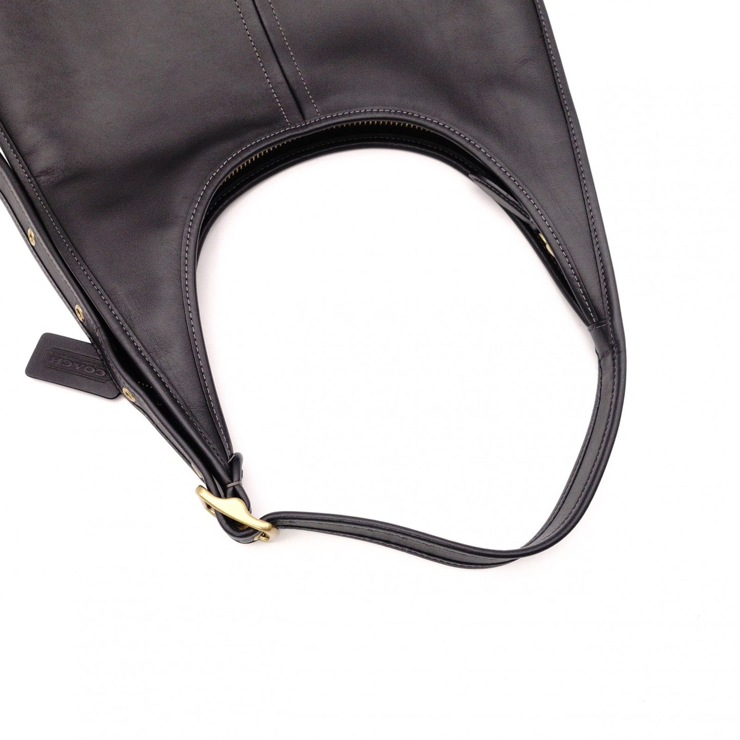 COACH Elgo One-Shoulder Bag, Leather, Black, Women's