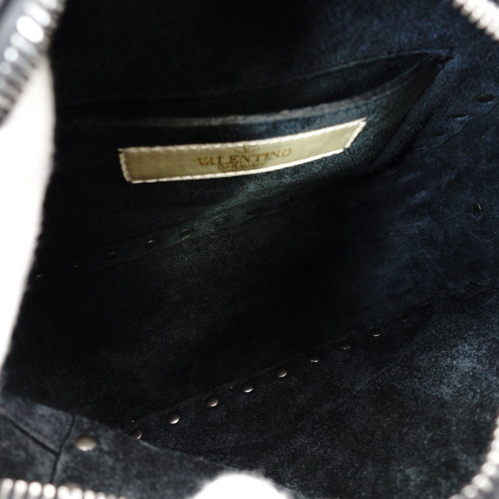 Valentino Garavani Black Camera Shoulder Bag with Studs and Turquoise Crossbody Bag (Product Code: 7-12-128)