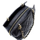 CHANEL Matelassé Lambskin Black Chain Shoulder Bag Black Leather Shoulder Gold Hardware 7-10-688