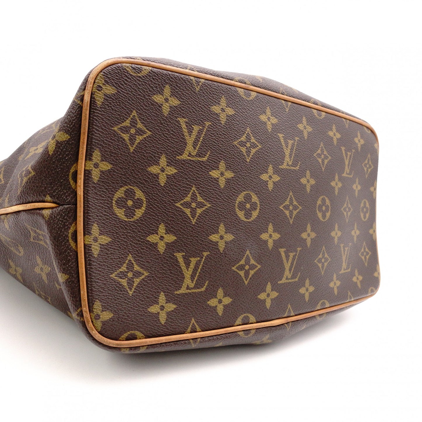 LOUIS VUITTON Palermo PM Monogram Handbag, 2-Way PVC/Leather, Brown, Women's