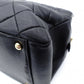 CHANEL Matelassé Lambskin Black Chain Shoulder Bag Black Leather Shoulder Gold Hardware 7-10-688