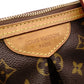 LOUIS VUITTON Palermo PM Monogram Handbag, 2-Way PVC/Leather, Brown, Women's
