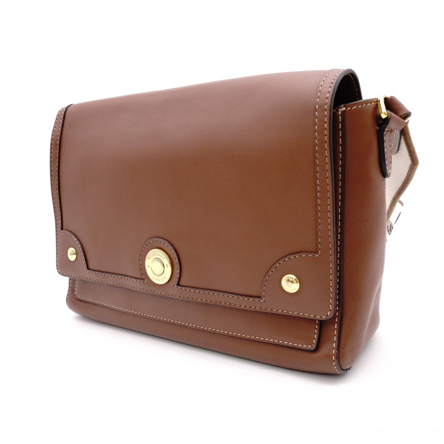BURBERRY Leather Shoulder Bag, Brown