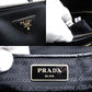 PRADA Galleria Handbag Black Leather Handbag Black 2-Way Gold Hardware Shoulder 7-12-349