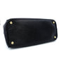 PRADA Galleria Handbag Black Leather Handbag Black 2-Way Gold Hardware Shoulder 7-12-349