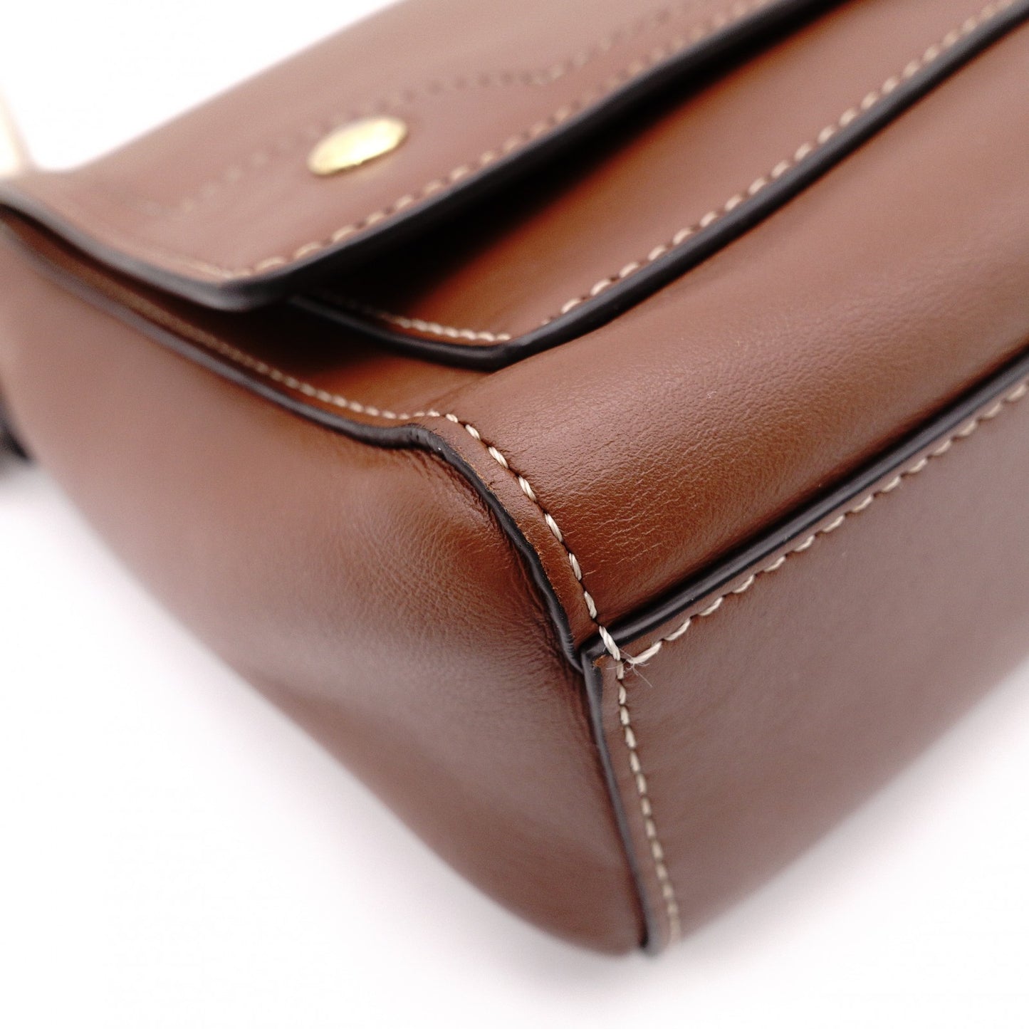 BURBERRY Leather Shoulder Bag, Brown