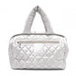 CHANEL Coco Cocoon Tote Bag, Leather, Silver, Shoulder Bag