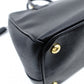 PRADA Galleria Handbag Black Leather Handbag Black 2-Way Gold Hardware Shoulder 7-12-349