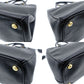 PRADA Galleria Handbag Black Leather Handbag Black 2-Way Gold Hardware Shoulder 7-12-349