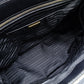 PRADA Galleria Handbag Black Leather Handbag Black 2-Way Gold Hardware Shoulder 7-12-349