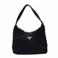 PRADA Nylon Hobo Handbag Black Triangle Logo Black Single Shoulder 7-12-017