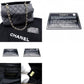 CHANEL Matelassé Lambskin Black Chain Shoulder Bag Black Leather Shoulder Gold Hardware 7-10-688