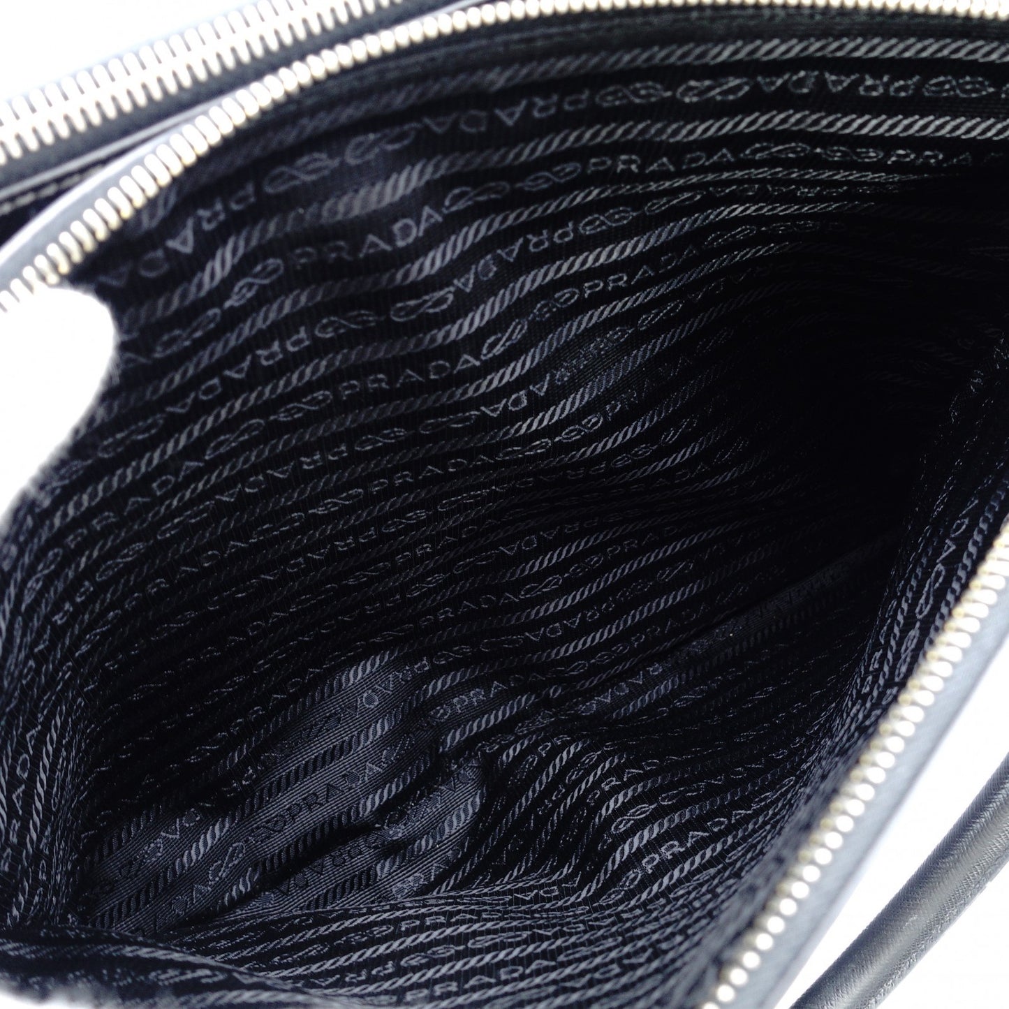 PRADA Galleria Handbag Black Leather Handbag Black 2-Way Gold Hardware Shoulder 7-12-349