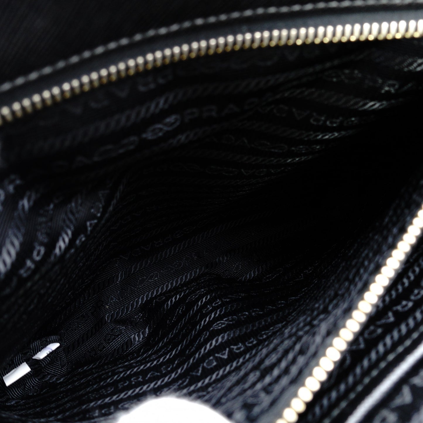 PRADA Galleria Handbag Black Leather Handbag Black 2-Way Gold Hardware Shoulder 7-12-349