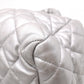 CHANEL Coco Cocoon Tote Bag, Leather, Silver, Shoulder Bag