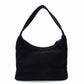 PRADA Nylon Hobo Handbag Black Triangle Logo Black Single Shoulder 7-12-017