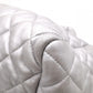 CHANEL Coco Cocoon Tote Bag, Leather, Silver, Shoulder Bag