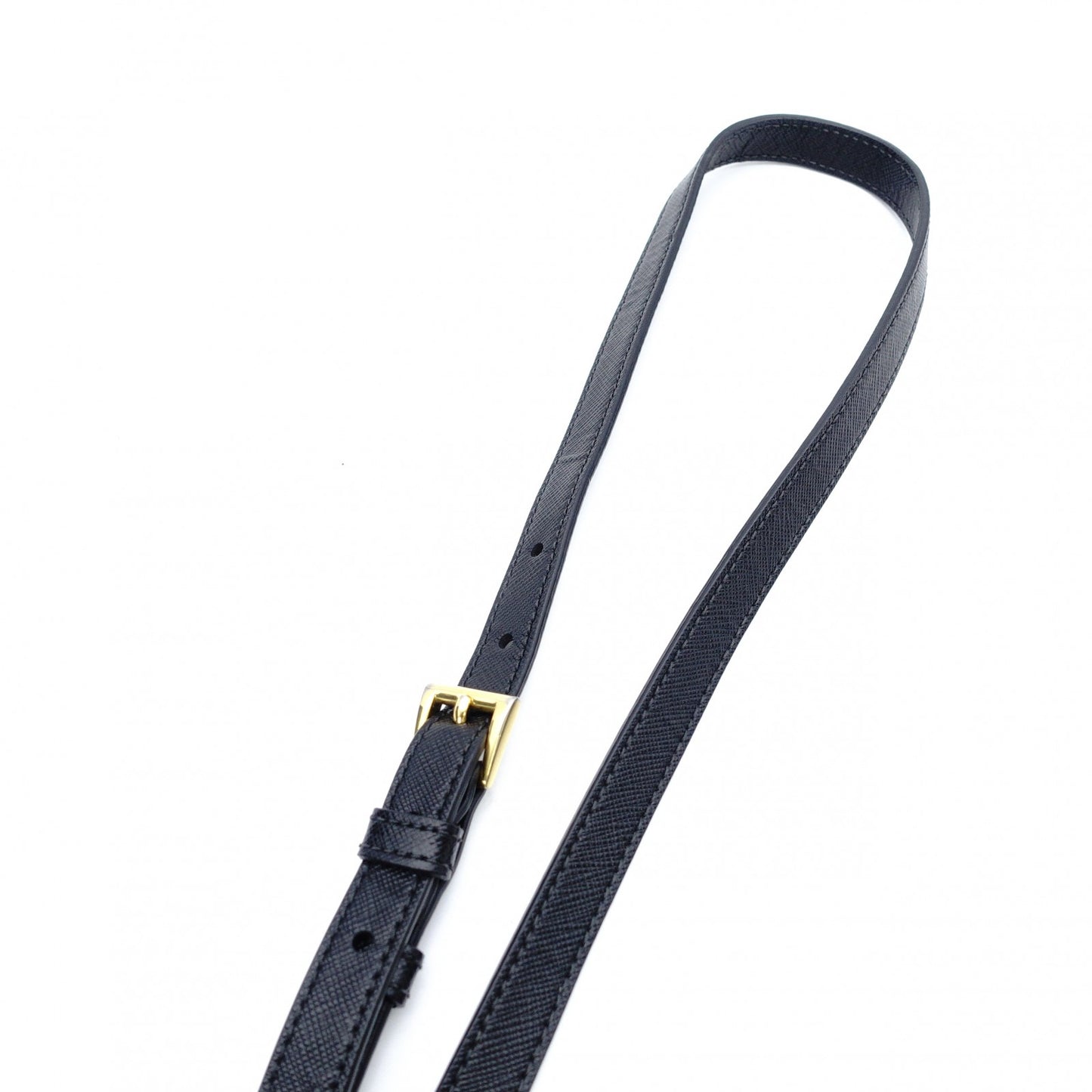 PRADA Galleria Handbag Black Leather Handbag Black 2-Way Gold Hardware Shoulder 7-12-349