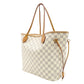LOUIS VUITTON Neverfull MM Damier Azur Tote Bag with Pouch White-Tone Shoulder 7-12-105