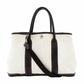 HERMES Garden Party TPM Twill Ash Canvas Leather Brown × Beige Tote Bag 7-9-300