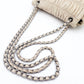 PRADA Chain Shoulder Bag Beige Leather Crossbody Silver Hardware Women's 7-11-309