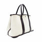 HERMES Garden Party TPM Twill Ash Canvas Leather Brown × Beige Tote Bag 7-9-300