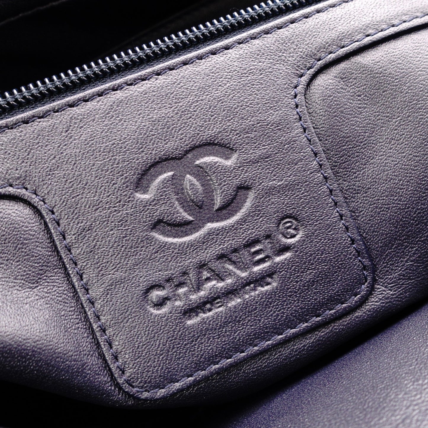 CHANEL Coco Cocoon Tote Bag, Leather, Silver, Shoulder Bag