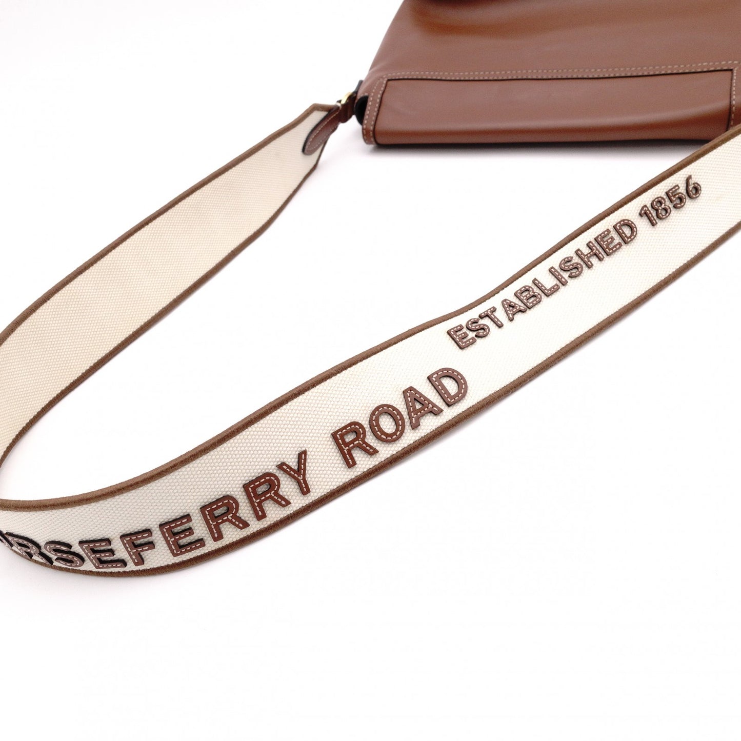BURBERRY Leather Shoulder Bag, Brown
