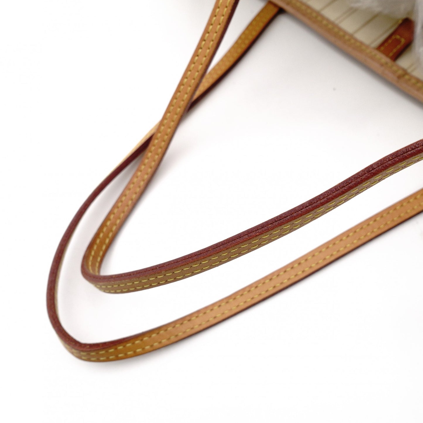 LOUIS VUITTON Neverfull MM Damier Azur Tote Bag with Pouch White-Tone Shoulder 7-12-105
