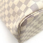 LOUIS VUITTON Neverfull MM Damier Azur Tote Bag with Pouch White-Tone Shoulder 7-12-105