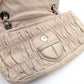 PRADA Chain Shoulder Bag Beige Leather Crossbody Silver Hardware Women's 7-11-309