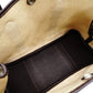 HERMES Garden Party TPM Twill Ash Canvas Leather Brown × Beige Tote Bag 7-9-300
