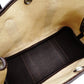 HERMES Garden Party TPM Twill Ash Canvas Leather Brown × Beige Tote Bag 7-9-300