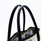 HERMES Garden Party TPM Twill Ash Canvas Leather Black × Beige Tote Bag 7-9-302