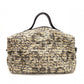 CHANEL Tweed Cover Duffle Tote Bag, Tweed and Leather, Beige, with Clover Charm
