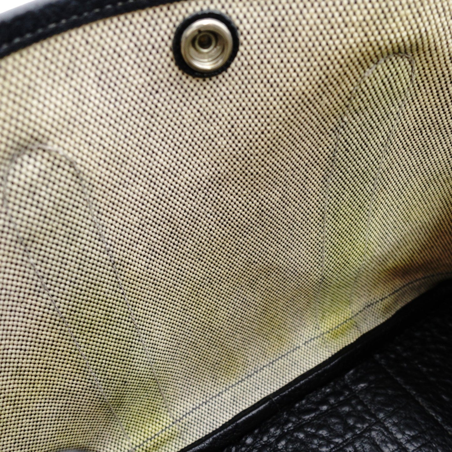 HERMES Garden Party TPM Twill Ash Canvas Leather Black × Beige Tote Bag 7-9-302