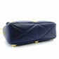 Valentino Garavani Roman Stud Handbag Navy Leather 2-Way Crossbody Gold Hardware 7-12-530