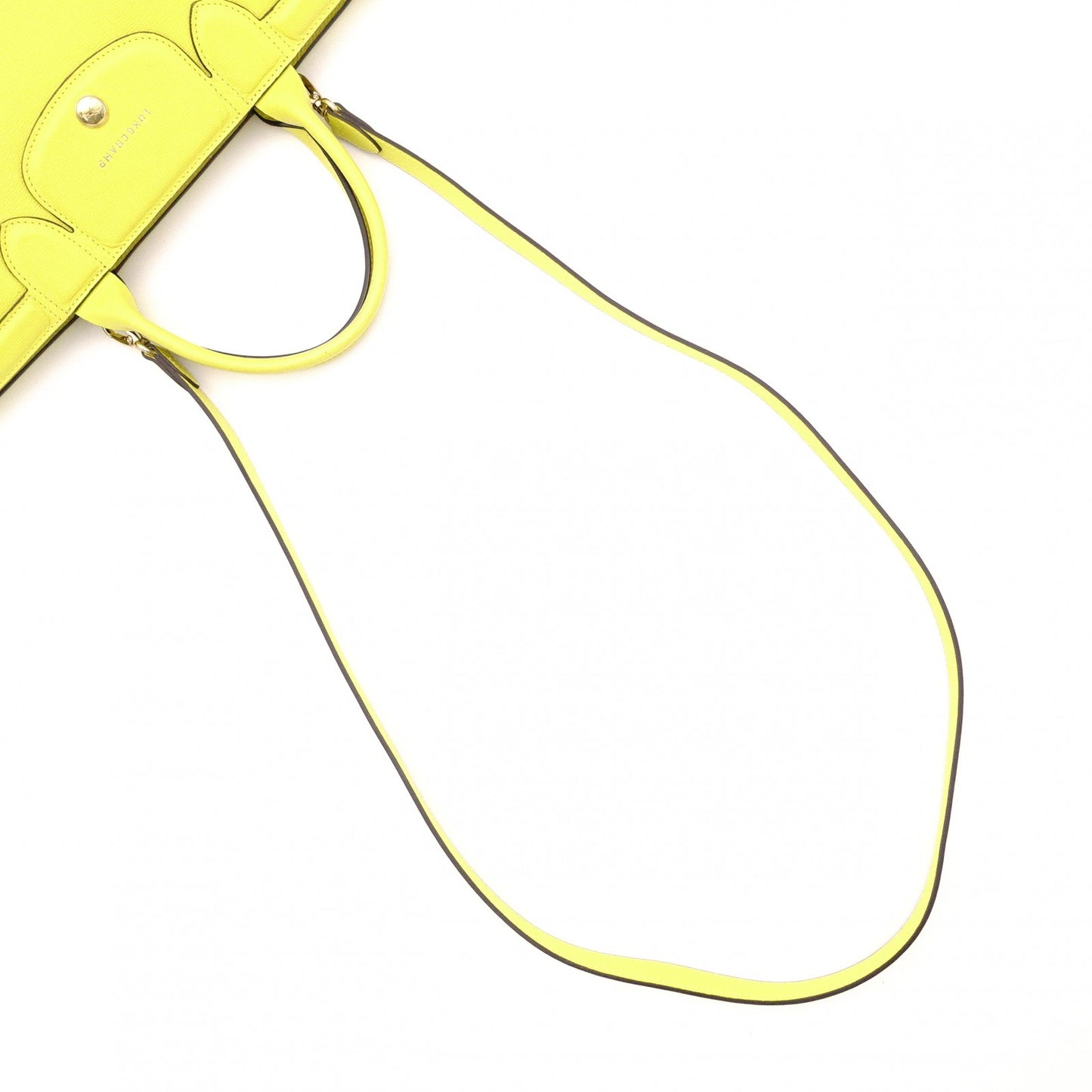 Longchamp Le Pliage Héritage Shoulder Bag, 2-way, Leather, Yellow, Women's