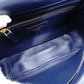 Valentino Garavani Roman Stud Handbag Navy Leather 2-Way Crossbody Gold Hardware 7-12-530