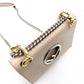 FENDI Canaille Chain Shoulder Bag Beige Leather 8BT286 Crossbody 7-12-147