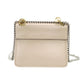 FENDI Canaille Chain Shoulder Bag Beige Leather 8BT286 Crossbody 7-12-147