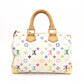 LOUIS VUITTON Speedy 30 Monogram Multicolor Handbag, PVC/Leather, Bronze/White, Women's