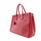 PRADA Galleria Handbag Red Leather Handbag Red Gold Hardware Saffiano 7-10-724