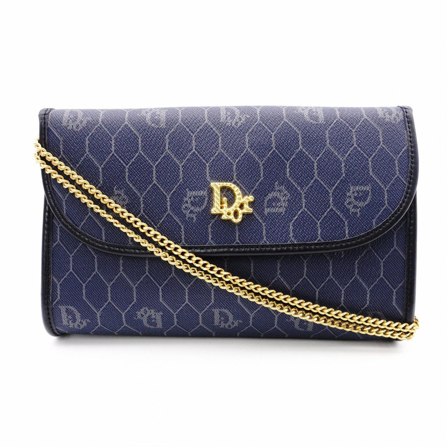 Christian Dior Shoulder Bag, PVC, Navy, Vintage