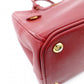 PRADA Galleria Handbag Red Leather Handbag Red Gold Hardware Saffiano 7-10-724