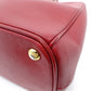 PRADA Galleria Handbag Red Leather Handbag Red Gold Hardware Saffiano 7-10-724